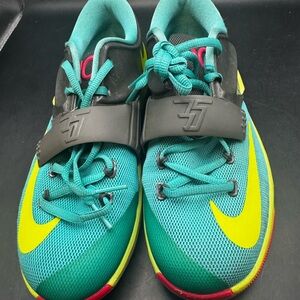 Nike Kevin Durant VII Youth Colorway Basketball Shoes Size 5.5Y 669942-300 Green